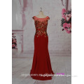 2016 guangzhou factory elegant red evening gowns with beaded application